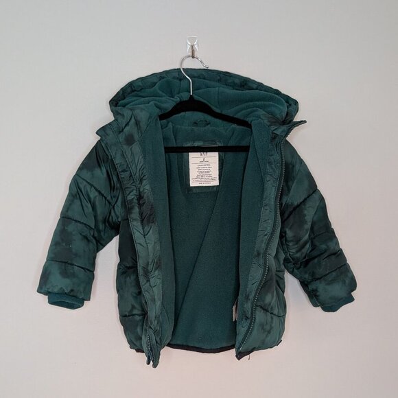 ๐2 For 30๐ GAP Forest Green Puffer Jacket | 2T | Water-Resistant Winter Coat - Picture 3 of 7